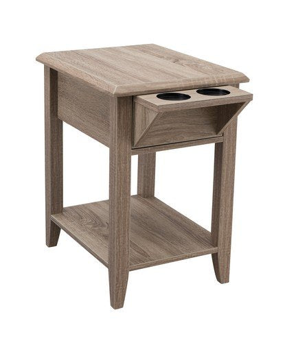 Simmons Upholstery Storage Chair Side Table, Driftwood